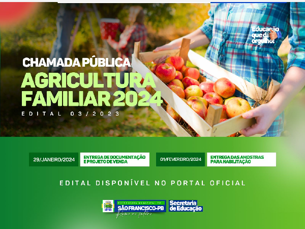 CREDENCIAMENTO DE FORNECEDORES DE ALIMENTOS DA AGRICULTURA FAMILIAR